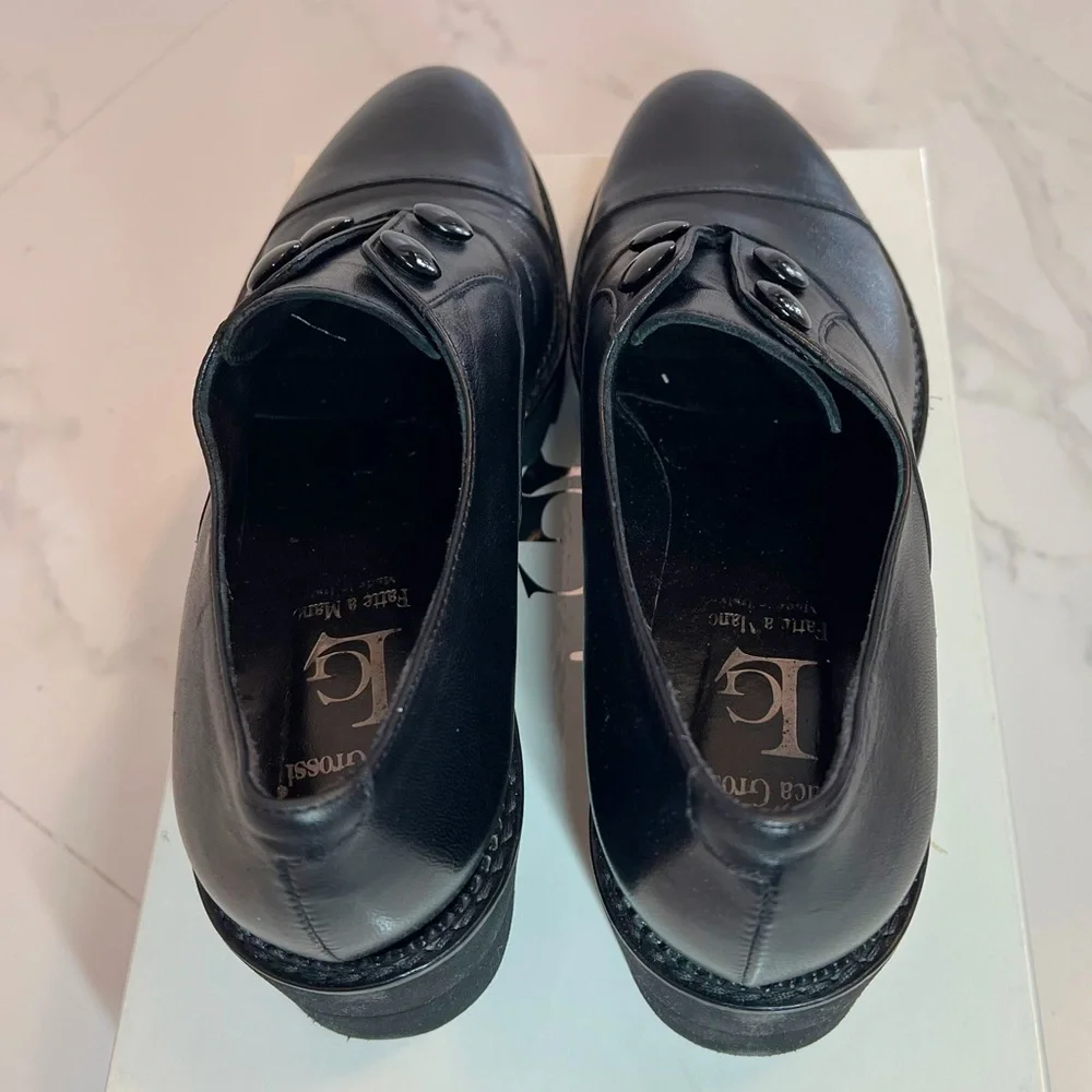 Luca Grossi ITALIAN Black Leather Elastic
Loafers Comfort Shoes Size EU 39 - Picture 3 of 16